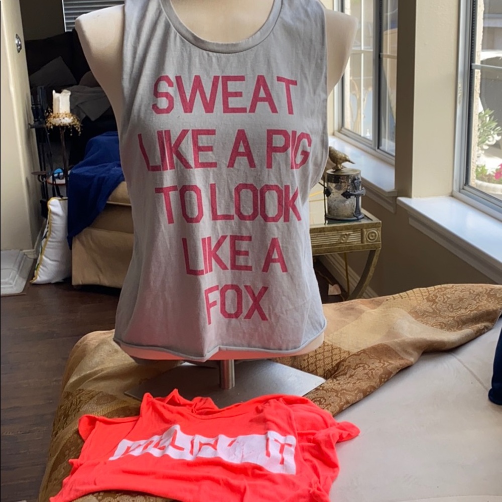 Gym shirt with bonus shirt included